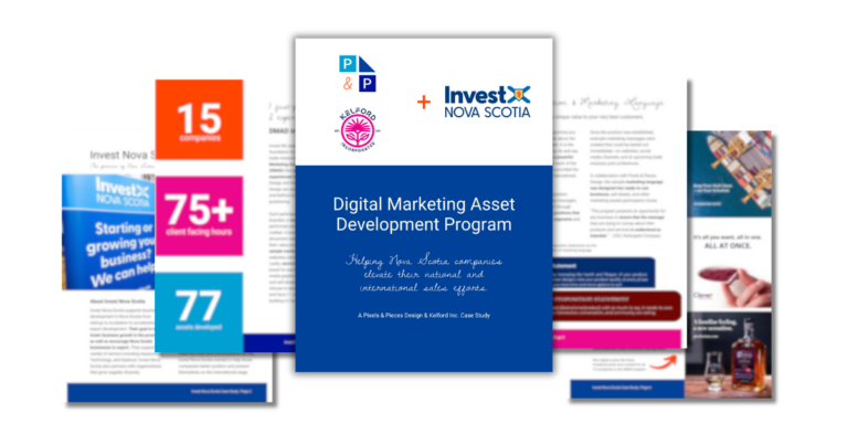 a preview of a downloadable case study showing fanned out pages