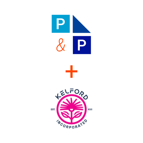 The Pixels & Pieces logo and the Kelford Inc logo
