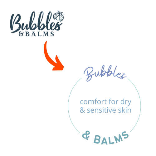 Bubbles and Balms before and after logos